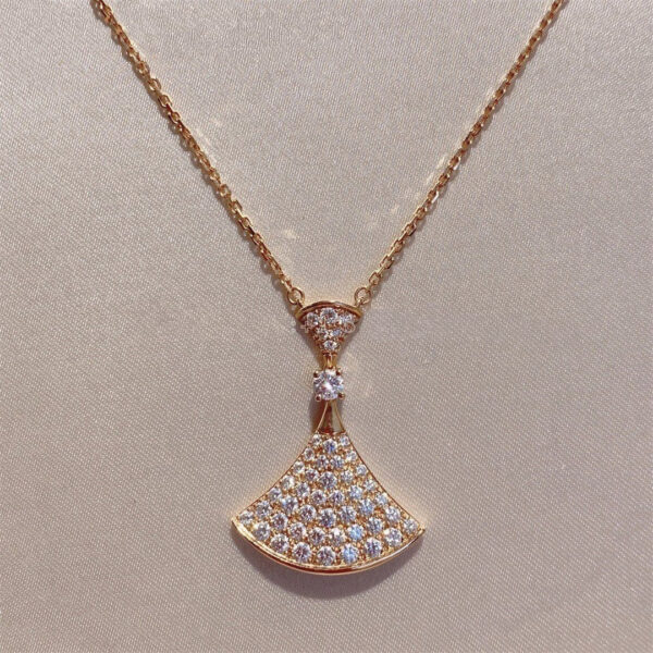 Toxse Dream Necklace Pink Gold Full Diamond - Image 2