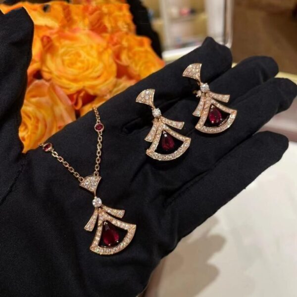 Toxse Dream Necklace Carnelian Diamond Pink Gold - Image 3