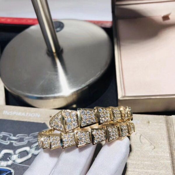 Toxse Serpenti Bracelet 8Mm Gold Diamond - Image 7