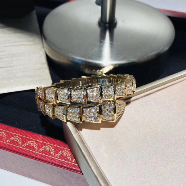 Toxse Serpenti Bracelet 8Mm Gold Diamond - Image 2