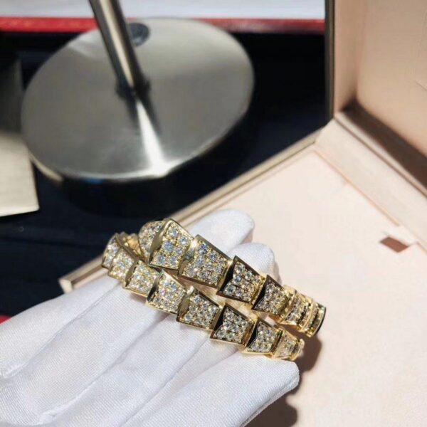 Toxse Serpenti Bracelet 8Mm Gold Diamond - Image 3