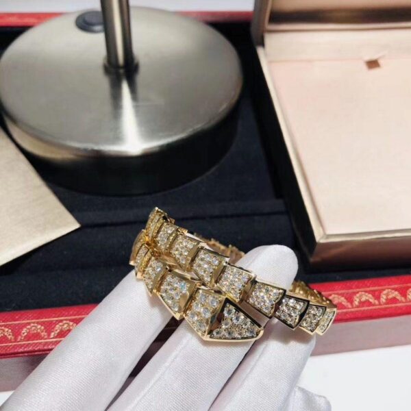 Toxse Serpenti Bracelet 8Mm Gold Diamond - Image 5