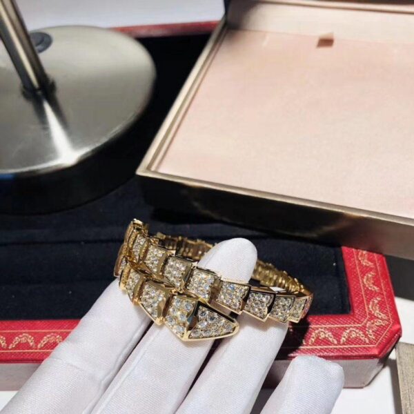 Toxse Serpenti Bracelet 8Mm Gold Diamond - Image 6
