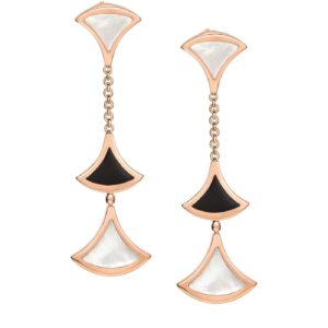 Toxse Dream Earrings 3 Motifs Onyx Mop Pink Gold