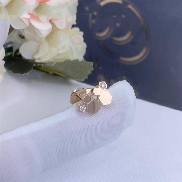 Toxse Bee Love Pink Gold Diamond Earrings - Image 2
