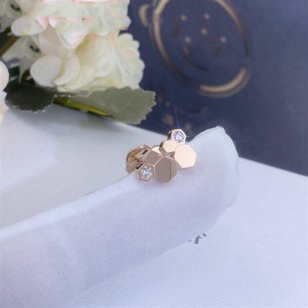 Toxse Bee Love Pink Gold Diamond Earrings - Image 3