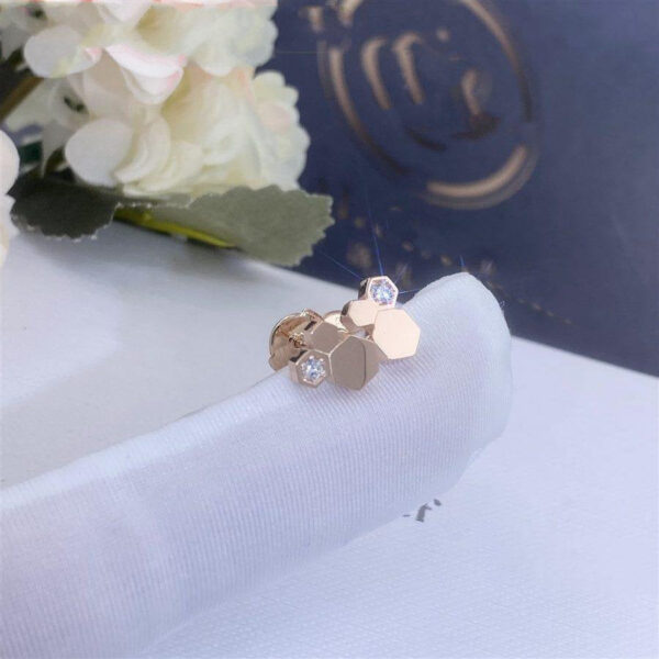 Toxse Bee Love Pink Gold Diamond Earrings - Image 4