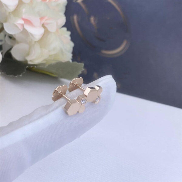 Toxse Bee Love Pink Gold Diamond Earrings - Image 5