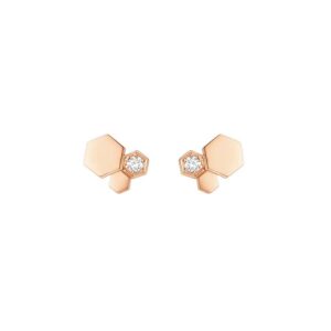 Toxse Bee Love Pink Gold Diamond Earrings
