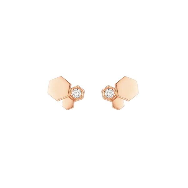 Toxse Bee Love Pink Gold Diamond Earrings