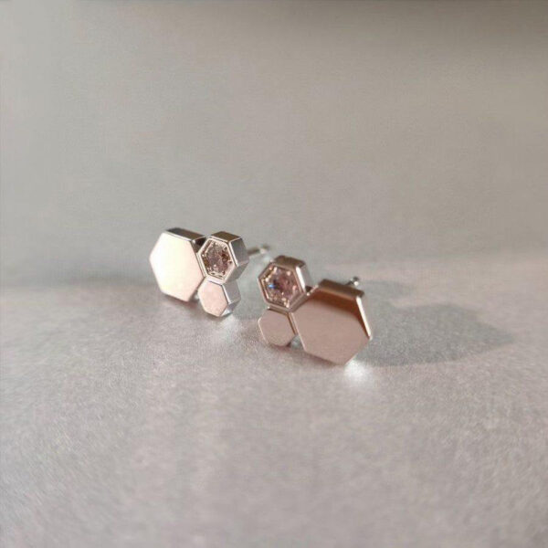 Toxse Bee Love Silver Diamond Earrings - Image 3