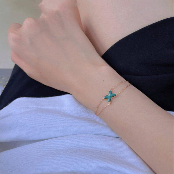 Toxse Jeux Bracelet Malachite Pink Gold 1 Diamond - Image 5