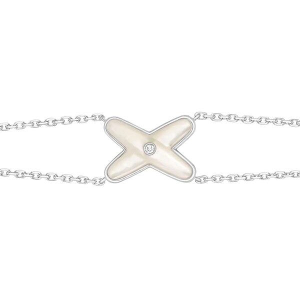 Toxse Jeux Bracelet White Mop Silver 1 Diamond