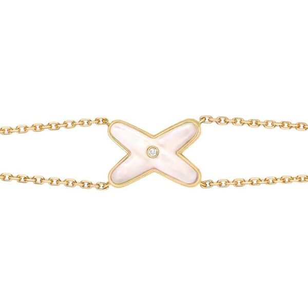 Toxse Jeux Bracelet White Mop Gold 1 Diamond