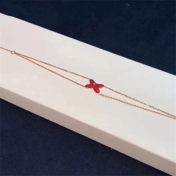 Toxse Jeux Bracelet Carnelian Pink Gold 1 Diamond - Image 4