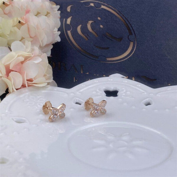 Toxse Jeux De Pink Gold Diamond Earrings - Image 3