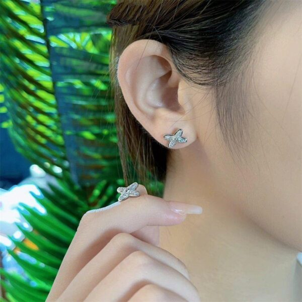 Toxse Jeux De Silver Diamond Earrings - Image 7