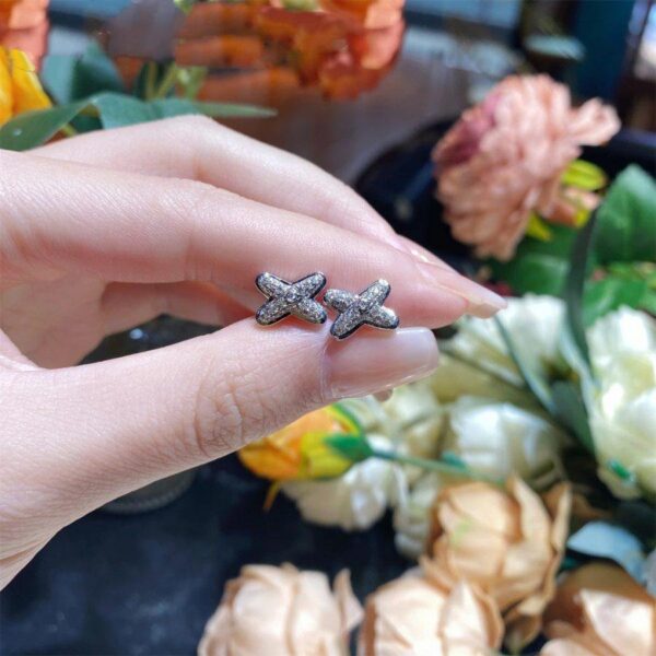 Toxse Jeux De Silver Diamond Earrings - Image 4