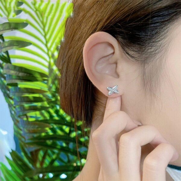 Toxse Jeux De Silver Diamond Earrings - Image 6