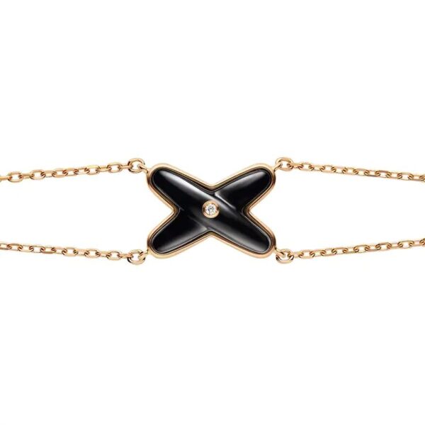 Toxse Jeux Bracelet Onyx Pink Gold 1 Diamond