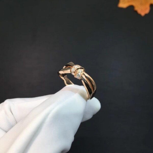 Toxse Liens Ring Pink Gold Diamond - Image 2