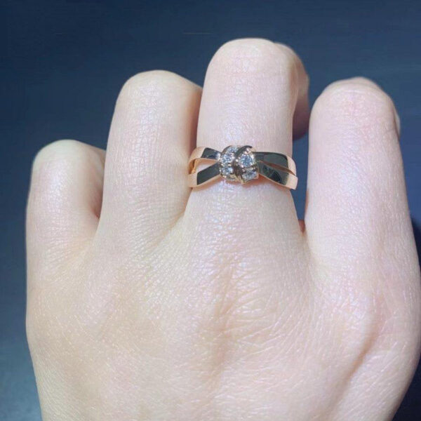 Toxse Liens Ring Pink Gold Diamond - Image 6