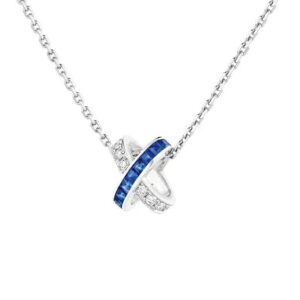 Toxse Liens Diamond Silver Necklace
