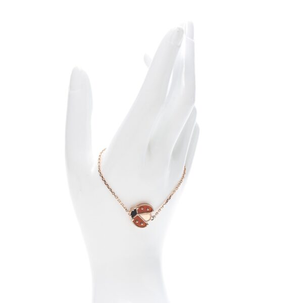 Toxse Lucky Spring Open Wings Bug Pink Gold Bracelet - Image 17
