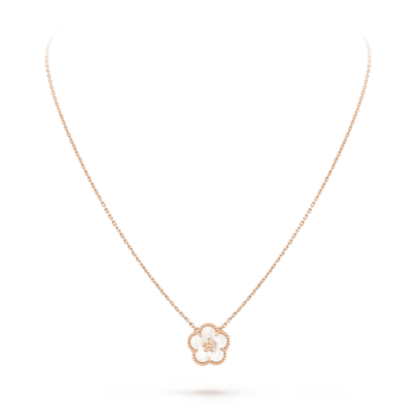 Toxse Lucky Spring White Blossom Pink Gold Pendant - Image 4