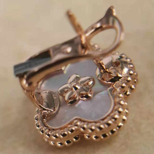 Toxse Lucky Spring White Blossom Pink Gold Earrings - Image 8
