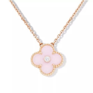 Toxse Sweet Alhambra Pink Clover Necklace
