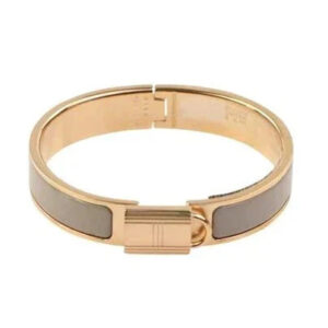 Toxse H Lock Grey Pink Gold Bracelet 12Mm