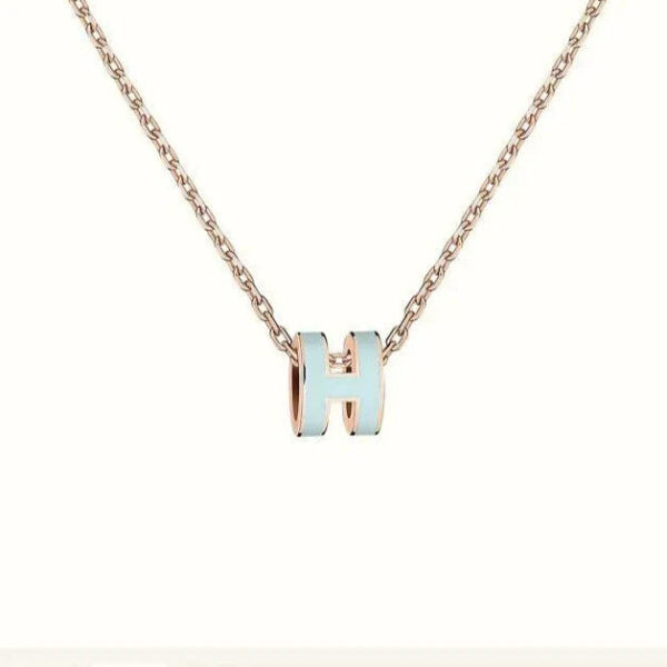 Toxse Pop H Light Blue Necklace