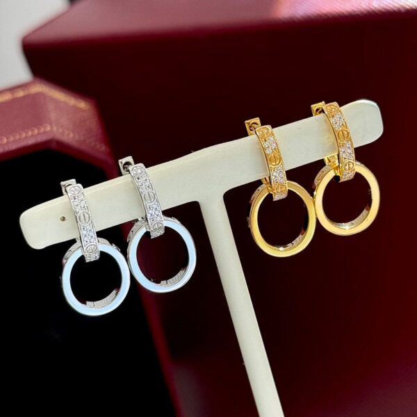 Toxse Love Double Hoop Diamond Earrings - Image 2