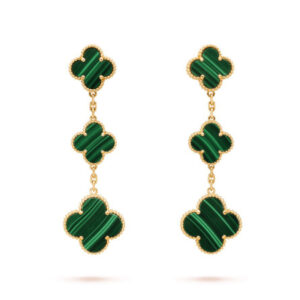Toxse Magic Alhambra Malachite Three Motifs Clover Earrings
