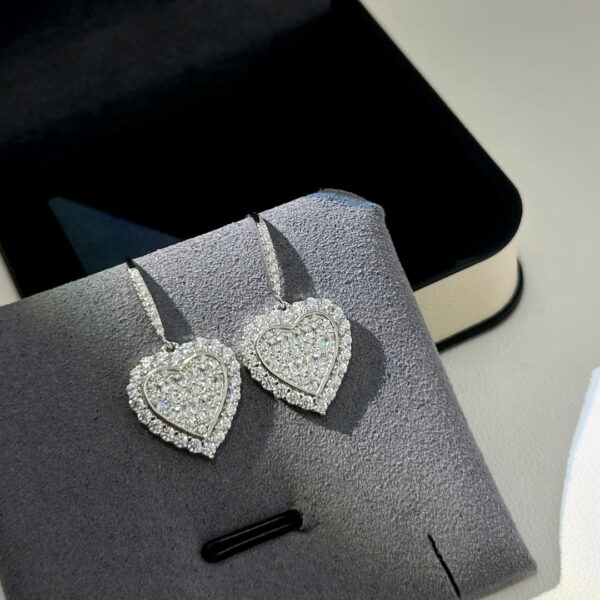 Toxse Diamond Heart Crystal Earrings - Image 3