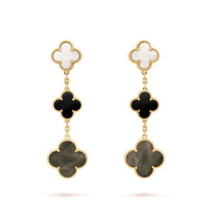 Toxse Magic Alhambra Three Pearls Motifs Earrings