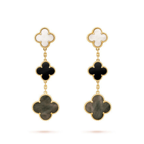 Toxse Magic Alhambra Three Pearls Motifs Earrings