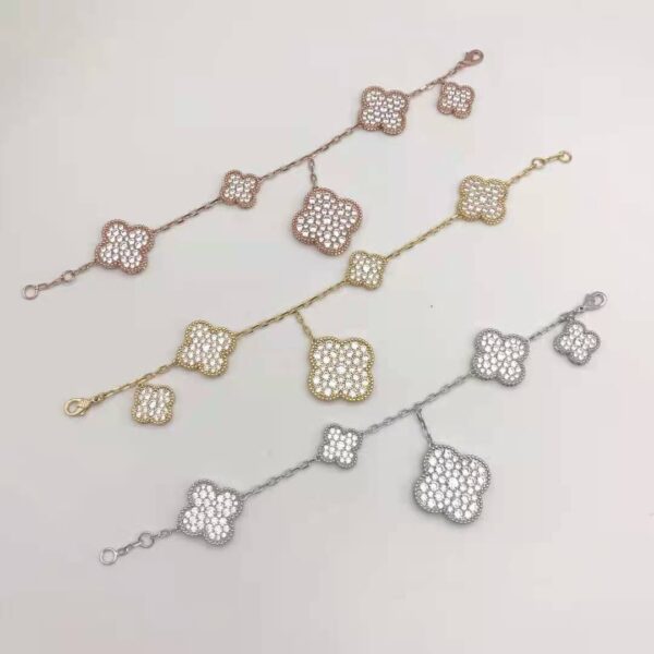 Toxse Magic Alhambra Five Motifs Diamonds Bracelet