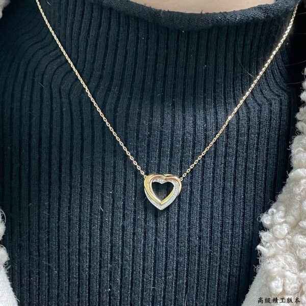 Toxse Trinity Heart Diamond Necklace - Image 3