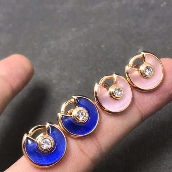 Toxse Amulette De Lapis Lazuli Diamond Earrings - Image 4