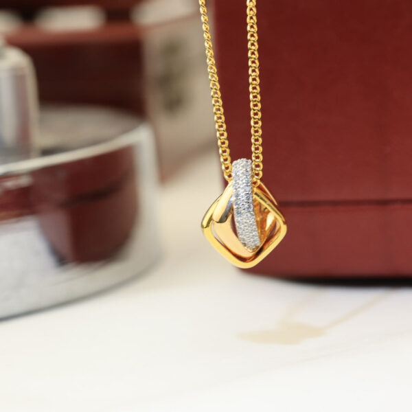 Toxse Trinity Cushion Diamond Necklace - Image 4