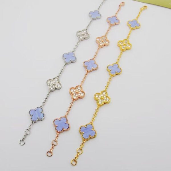 Toxse Vintage Alhambra Purple Diamonds Bracelet - Image 2
