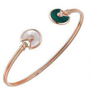 Toxse Malachite Pearl & Diamond Open Bracelet