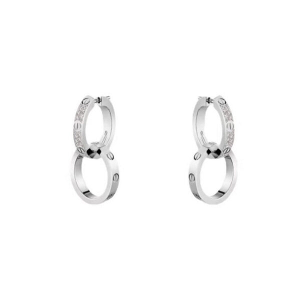 Toxse Love Double Hoop Diamond Earrings