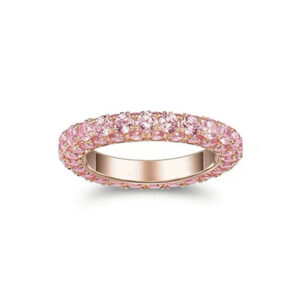 Toxse T Pink Crystal Ring