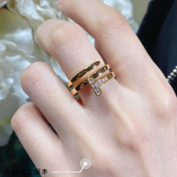 Toxse T Diamond Square Wrap Ring - Image 3