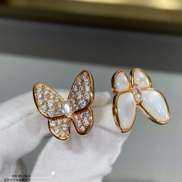 Toxse Two Butterfly Between the Finger Pearl Ring - Image 4
