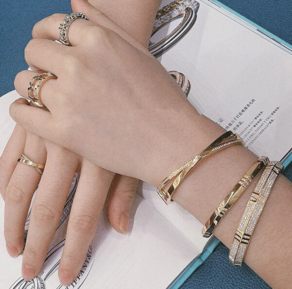 Toxse Atlas X Narrow Hinged Bangle Bracelet - Image 2