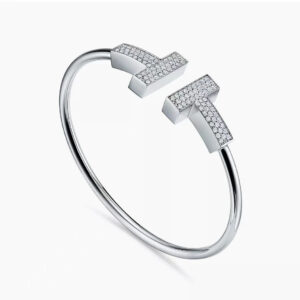 Toxse T Wide Diamond Wire Bracelet